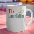 Lawn Mowing Lawnfather Dad Lawn Mower Gardening Graphic Print Coffee Mug