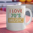I Love 70's Music Retro Style Nostalgia Vibe 1970 70's Party Graphic Print Coffee Mug