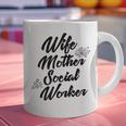 MSW Mom Graduation T-Shirt Social Worker Wife Mother Graphic Print Coffee Mug