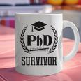PHD Survivor T-Shirt Graduation Student Teacher For Men Women Kids Graphic Print Coffee Mug