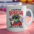 Puerto Rican Dad Idea For Men & Papá Boricua Coqui Frog Graphic Print Coffee Mug
