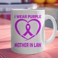 Purple In Memory Of Mother In Law Alzheimers Dementia Heart Graphic Print Coffee Mug Purple In Memory Of Mother In Law Alzheimers Dementia Heart Graphic Print Coffee Mug