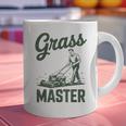Push Lawn Mower Legend Grass Master Dad Mowing Graphic Print Coffee Mug