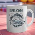 Reel Cool Grandpa Fishing Dad Father's Day Fisherman Graphic Print Coffee Mug