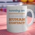 Running On Armwrestling Social Introvert Humor Vintage Graphic Print Coffee Mug Running On Armwrestling Social Introvert Humor Vintage Graphic Print Coffee Mug