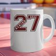 Senior 2027 Maroon Senior Class Of 27 Jersey Graduation Graphic Print Coffee Mug