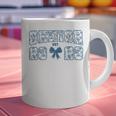 Senior 26 Graduation Class Of 2026 Bow Blue Toile Floral Graphic Print Coffee Mug
