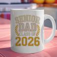 Senior Dad Class Of 2026 Purple Yellow Vintage Graduation Graphic Print Coffee Mug