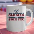 Shih Tzu Dad Shirt Never Underestimate An Old Man Gift Tee Graphic Print Coffee Mug