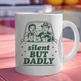 Silent But Dadly Father's Day Fart Dad Farting Vintage Graphic Print Coffee Mug