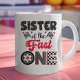 Sister Of The Fast One Car Racing Dad 1St Birthday Boy Graphic Print Coffee Mug Sister Of The Fast One Car Racing Dad 1St Birthday Boy Graphic Print Coffee Mug