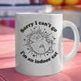 Sorry I Can't Go I'm An Indoor Cat Quote Introvert Graphic Print Coffee Mug Sorry I Can't Go I'm An Indoor Cat Quote Introvert Graphic Print Coffee Mug