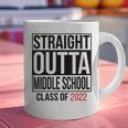 Straight Outta Middle School Graduation Shirt Class Of 2022 Graphic Print Coffee Mug