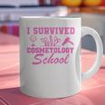 I Survived Cosmetology School Graduation Cosmetology Grad Graphic Print Coffee Mug