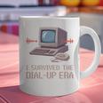 I Survived The Dial-Up Era Retro 90s Nostalgia Premium Tri-Blend Graphic Print Coffee Mug
