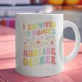 i Survived My Fiance's Nursing Degree Graduation Groovy Premium Graphic Print Coffee Mug