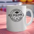 I Survived My Husband's Masters Degree Funny 2023 Graduation Graphic Print Coffee Mug