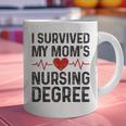 I Survived My Mom's Nursing Degree School Graduation Nursing Graphic Print Coffee Mug