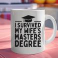 I Survived My Wife's Masters Degree Graduation Class Of 2025 Graphic Print Coffee Mug