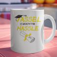 Tassel Worth The Hassle 2018 Graduation Quote Ylw Graphic Print Coffee Mug