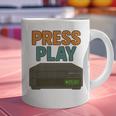 VHS Cassette Retro Analog Nostalgia Theme Premium Graphic Print Coffee Mug