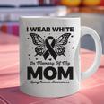 I Wear In Memory Of My Mom Butterfly Lung Cancer Graphic Print Coffee Mug
