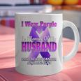 I Wear Purple In Memory Of My Husband Pancreatic Cancer Premium Tri-Blend Graphic Print Coffee Mug