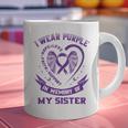 I Wear Purple In Memory Of My Sister Alzheimers Awareness Graphic Print Coffee Mug