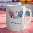 Wings In Memory Of Mom Dad In Heaven Guardian Angel Memorial Graphic Print Coffee Mug