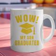 Wow My Son Graduated Mom Dad Of A Senior Graduation Graphic Print Coffee Mug