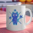 Yk2 Grunge Earthy Blue Cat With Stars Tomboy 90s Nostalgia Premium Tri-Blend Graphic Print Coffee Mug Yk2 Grunge Earthy Blue Cat With Stars Tomboy 90s Nostalgia Premium Tri-Blend Graphic Print Coffee Mug