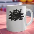 Yk2 Grunge Scary Cat With Tail Tomboy 90s Nostalgia Indie Premium Tri-Blend Graphic Print Coffee Mug