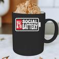 1 Social Battery Sarcastic Introverted Men Women Graphic Print Coffee Mug