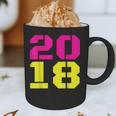 2018 Big Neon Numbers For The New Year Or Graduation Graphic Print Coffee Mug