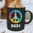 2021 Graduation Class Year Tie Dye Peace Sign Graduate Shirt Graphic Print Coffee Mug