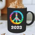 2023 Graduation Class Year Tie Dye Peace Sign Graduate Shirt Graphic Print Coffee Mug