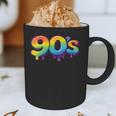 90s Retro Pop Art Rainbow Lips Nostalgia Costume 90s Graphic Print Coffee Mug