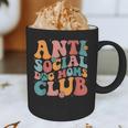 Anti Social Dog Moms Club Introvert Dog Mom Retro Men Women Graphic Print Coffee Mug