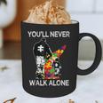 Autism Dad Support Alone Puzzle You'Ll Never Walk Graphic Print Coffee Mug