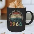 Awesome Since January 1966 60 Year Old 60th Birthday Men Dad Graphic Print Coffee Mug