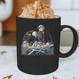 Bald Eagle Dad Mom Three Eaglet Chicks Babies In The Nest Graphic Print Coffee Mug