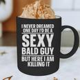 Bald Guy Art For Men Dad Sexy Bald People Bald Man Graphic Print Coffee Mug