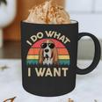 Basset Hound Shirts I Do What I Want Basset Hound Dad Graphic Print Coffee Mug