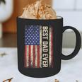 Best Dad Ever US American Flag For Father's Day Men Graphic Print Coffee Mug