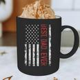 Best Dad Ever US American Flag Gift For Father's Day Short Sleeve Graphic Print Coffee Mug