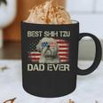 Best Shih Tzu Dad Ever Tshirt Dog Lover American Flag Graphic Print Coffee Mug