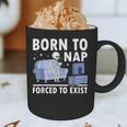 Born To Nap Forced To Exist Lazy Skeleton Couch Introverts Graphic Print Coffee Mug