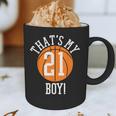My Boy 21 Basketball Number 21 Jersey Basketball Mom Dad Graphic Print Coffee Mug