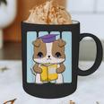 Bulldog Anime Pup Graduation Graphic Print Coffee Mug