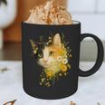 Calico Cat With Flowers For Mom Dad Women Men Kids Botanical Graphic Print Coffee Mug Calico Cat With Flowers For Mom Dad Women Men Kids Botanical Graphic Print Coffee Mug